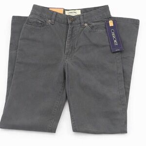 NWT Cherokee Boys Gray School Jeans Size 8 Straight Fit